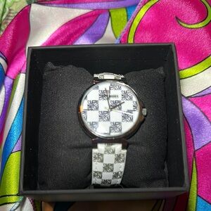 Steve Madden Black and White Patterned Watch